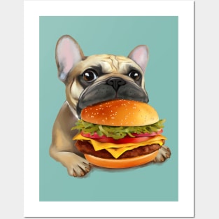 This Cute French Bulldog Proves That Dogs Can Love Fast Food Just As Much As Humans! Posters and Art